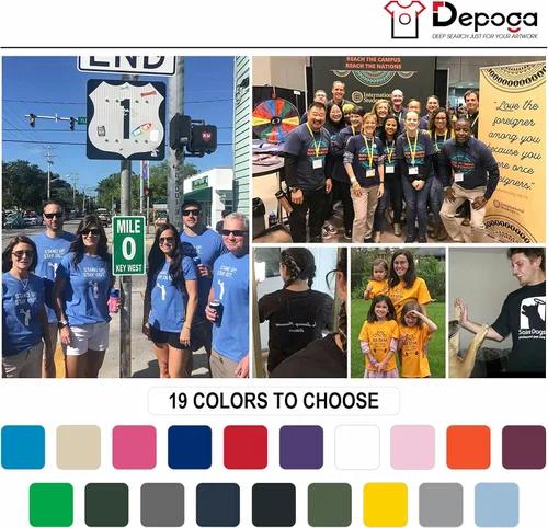 Vista 5 de Custom T Shirt Design Your Own 2 Sides Front and Back Personalized Customizable Tee Photo Logo Text Word Shirts