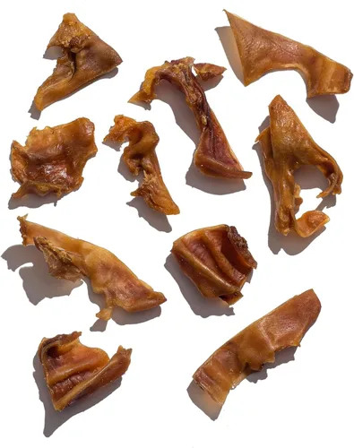 Vista 2 de Jack & Pup Astillas de orejas de cerdo (1 libra) – Masticables naturales de primera calidad para perros, orejas de cerdo, golosinas saludables