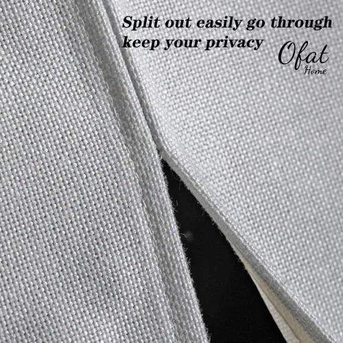 Vista 5 de Ofat Home Cortina japonesa Noren para puerta, tapiz de orquídea china y pájaro, cortinas opacas para puerta, panel de decoración de pared, beige