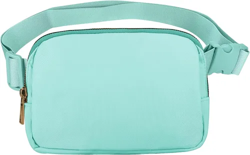 Vista 31 de VOROLO Riñonera para mujeres y hombres, bolsa cruzada, bolsa de cinturón con correa ajustable, Negro, Talla única