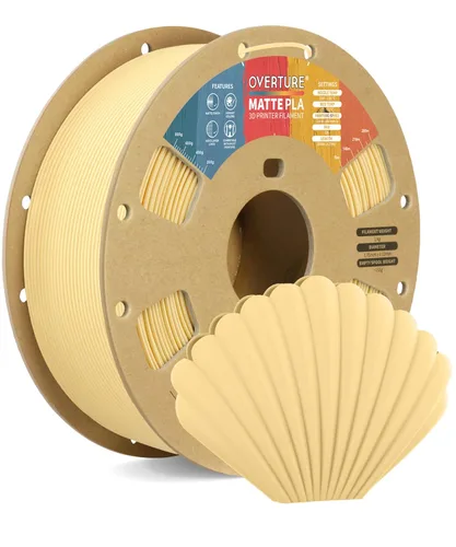Vista 46 de OVERTURE - Filamento para impresora 3D de ácido poliláctico (PLA), 1.75 mm, carrete de cartón con filamento PLA mate de 2.2 libras, precisión