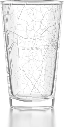 Vista 7 de Well Told Vaso de pinta grabado con mapa de Columbus Ohio, regalo de cerveza grabada (16 onzas, transparente) Pinta de mapa de la ciudad