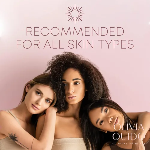 Vista 6 de OLIVIA QUIDO Clinical Skincare Protector solar de amplio espectro SPF 50 con células madre lilas Protección antienvejecimiento de la piel contra