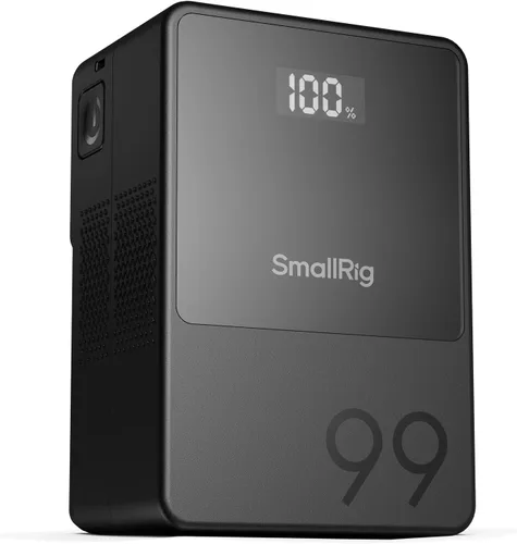 Vista 11 de Batería de montaje en V de SmallRig VB50 Negra, Batería de montaje en V de 50Wh / 3400mAh con salida de 45W, carga completa en 1.5H, con USB-C