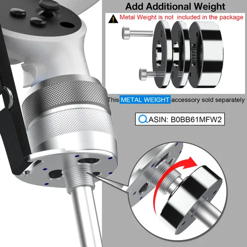 Vista 5 de VR Golf Club Handle Accessory for Oculus Quest 2 Meta Quest Pro - Aluminum Case and Shaft with Real Golf Grip - Quest 2 Golf Club Attachment with