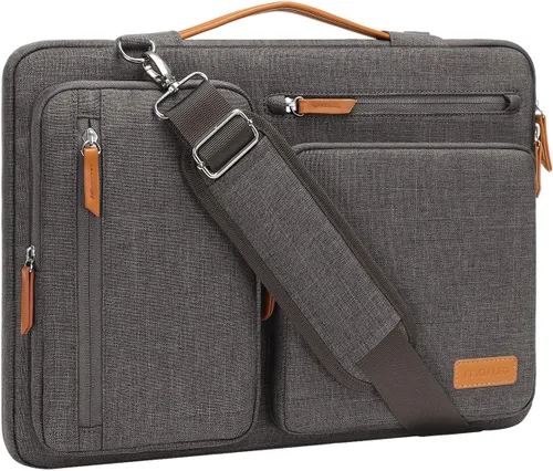 Vista 26 de MOSISO Bolsa de hombro protectora 360 para laptop, bolsas de computadora de 15-15.6 pulgadas compatibles con MacBook Pro de 16 pulgadas, HP, Dell
