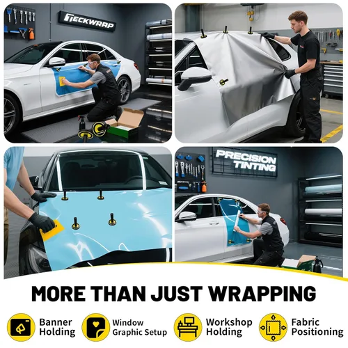 Vista 6 de TECKWRAP Imanes de vinilo para automóvil, paquete de 4