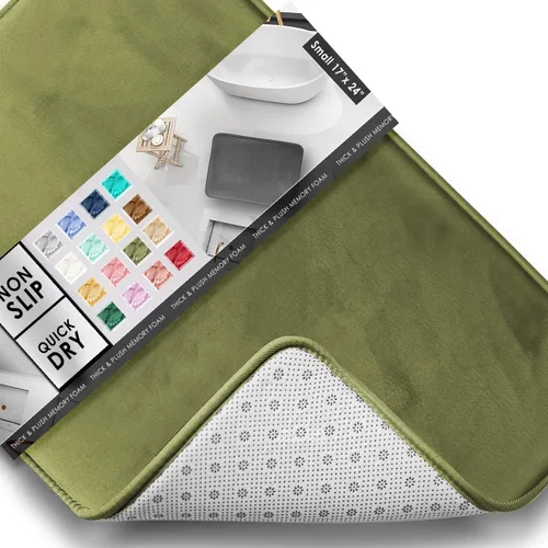 Vista 144 de Clara Clark tapete para baño, regadera o tina, de gomaespuma, negro, antiderrapante