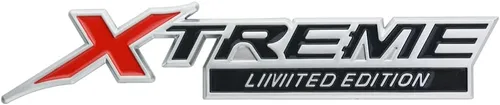 Vista 3 de 2X Xtreme X Treme Edición Limitada Emblema 3D Placa Logotipo Reemplazo para Xtreme Guardabarros Lateral Maletero Trasero (Plata Rojo), X1AQA-10