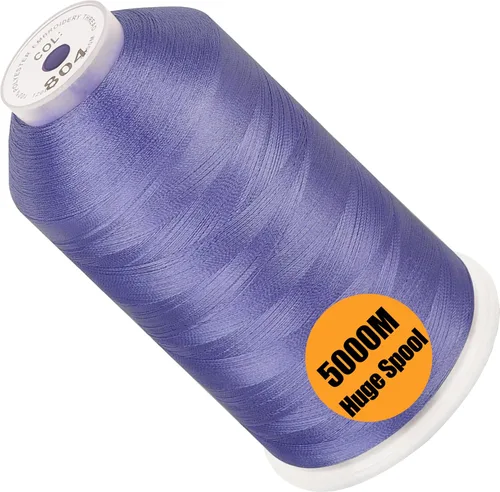 Vista 56 de New Brothread - Bobina única de 5000 m de hilo de poliéster para máquina de bordar 40WT para máquinas comerciales y domésticas - Rojo ámbar