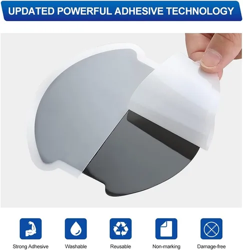 Vista 5 de JDMON Protector contra arañazos para manija de puerta de automóvil, 4 piezas de TPU con textura de fibra de carbono, adhesivo 3D, ajuste universal