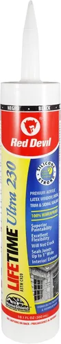 Vista 14 de Red Devil 077020 Lifetime Sellador de látex acrílico elastomérico ultra premium, 10.1 onzas, almendra, paquete de 1