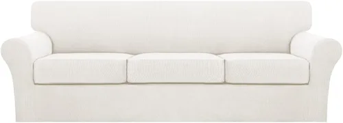 Vista 58 de Turquoize Fundas de Sofá de 3 Piezas para Sofá de 2 Cojines, Funda de Sofá Suave para Perros - Fundas de Muebles de Sofá Lavables con 2 Fundas