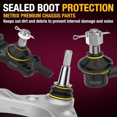 Vista 4 de Metrix Premium Chassis Parts - Kit de 4 piezas de extremos de barra de acoplamiento frontal exterior e interior compatible con Nissan Pathfinder