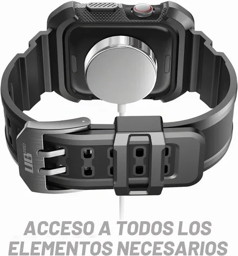 Vista 3 de SUPCASE Funda para Apple Watch 3 con correa de 1.496 in, color negro