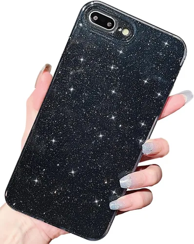 para iPhone 7 Plus/iPhone 8 Plus, Funda delgada, brillante, centelleante, con purpurina, bonita, estética, a prueba de golpes, de 5.5 pulgadas para