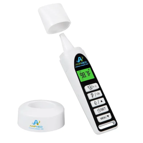 Termómetro y soporte para frente y oído para bebé, color blanco