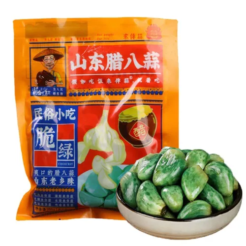 Ajo Laba, ajo de jade, ajo verde fresco, verdura en escabeche, vinagre con vinagre, ajo en escabeche, ajo en escabeche, ajo agridulce, ajo