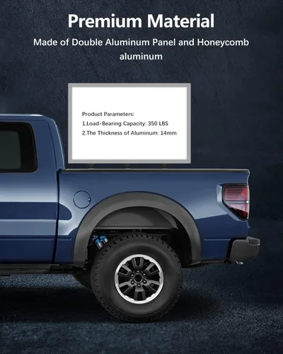 Vista 3 de Cubierta rígida de tres pliegues para cama de camión, compatible con Chevrolet Colorado 2015 16 17 19 20 2021, para GMC Canyon 2015-2019 Fleetside