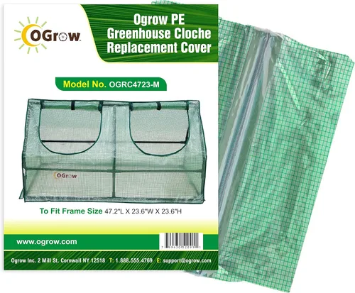 Cubierta de repuesto para invernadero de polietileno, 47.2 x 23.6 x 23.6 pulgadas Verde
