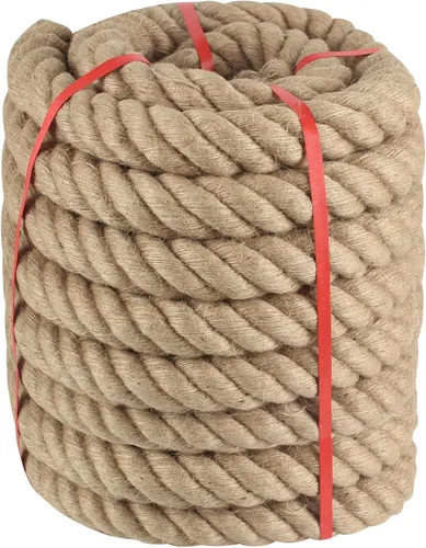 Vista 11 de Cuerda de yute trenzada de manila, cuerda de yute natural, cuerda de cáñamo., Marrón