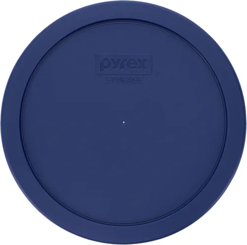 Pyrex 7402-PC 6/7 Cup Tapa de repuesto redonda de plástico para almacenamiento de alimentos, color azul oscuro, fabricada en Estados Unidos