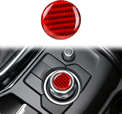 Compatible con marco de perilla multimedia, cubierta de panel de fibra de carbono, accesorio interior para Mazda CX-5 2017 2018 2019 2020 2021 2022