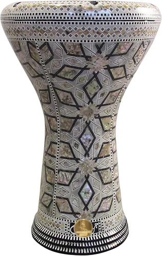 Vista 25 de ¡Nuevo! Gawharet El Fan Clásico 17" Darbuka de Madre de Perla Percusión de Tambor (Rey Árabe)