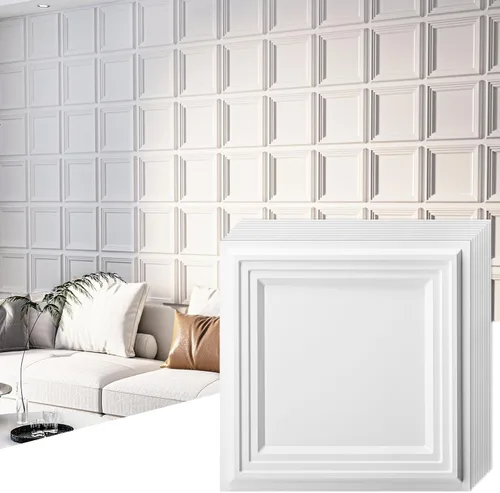 Art3d Paquete de 33 paneles de pared decorativos con textura 3D para decoración de interiores, paneles de pared decorativos de PVC impermeables para