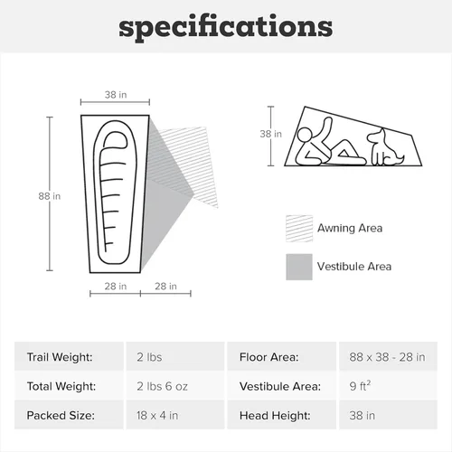 Vista 7 de Big Agnes Copper Spur UL - Tienda de Campamento para Mochileros, 3 Temporadas, Ultraligera, Impermeable, Postes Anodizados