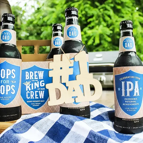 Vista 6 de Adornos de Letras de Madera PAPÁ para Pintar de 7 Pulgadas, Tamaño Grande, Recorte de Papi de Madera para el Día del Padre, DIY en Blanco, Madera