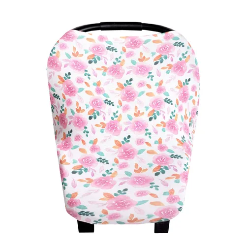 Vista 6 de Copper Pearl Funda multiusos: fundas de asiento de automóvil, funda de lactancia y funda de cochecito para el sol, tela elástica, uso para todas