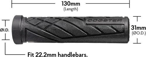 Vista 7 de Empuñaduras deslizantes para manillar de bicicleta, empuñaduras de goma ligeras para bicicletas XC, MTB, BMX