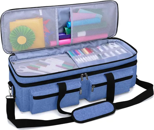 Bolsa Luxja para transporte, de doble capa, compatible con máquinas y suministros de suajado Cricut Explore Air 2 y Maker (solo la bolsa, patente