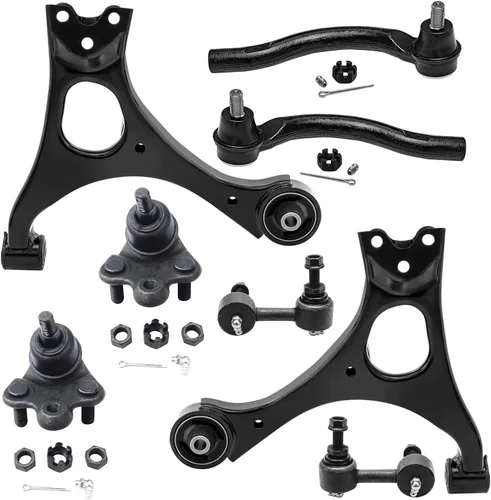 Vista 439 de Detroit Axle - Kit de brazos de control delanteros de 8 piezas para Toyota Sienna 2004-2010, 2 brazos de control inferiores con rótulas, 4 barras