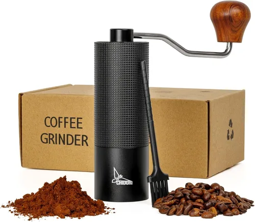 Molinillo de café manual, molinillo de café de manivela para expreso, prensa francesa y vertido, molinillo de café portátil para acampar y viajar