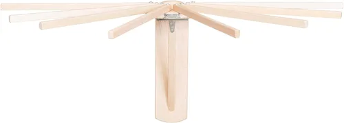 Vista 5 de Pennsylvania Woodworks Estante de secado de ropa para montar en la pared, resistente, plegable, para secar la ropa, estante plegable de madera