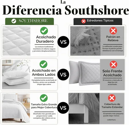 Vista 5 de Southshore Fine Living, Inc. - Juego de edredón extragrande, resistente a pelo de mascotas, con 2 fundas de almohada, tamaño matrimonial/Queen