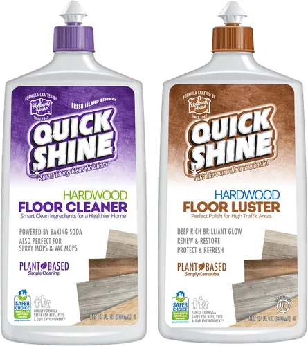 Vista 5 de Quick Shine Pure Floor Wax (27oz) Limpiador de pisos de madera dura y brillo (paquete de 2, 27 onzas)