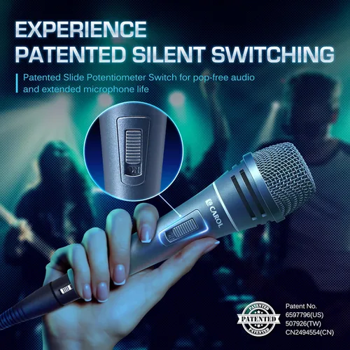 Vista 5 de CAROL Sigma-plus1 XLR - Micrófono vocal con cable - Micrófono supercardioide dinámico con tecnología de montaje de doble choque para grabación y uso