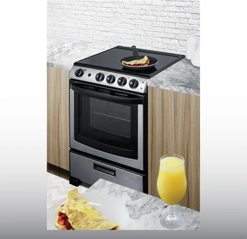 Vista 5 de Summit REX2451SSRT - Horno eléctrico liso de 24 pulgadas, horno grande de 2.9 pies cúbicos, ADA Complaint, acero inoxidable