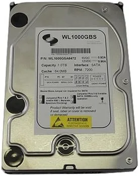 Vista 2 de White Label 1TB 64MB caché 7200RPM SATA2 (3.0Gb/s) 3.5" disco duro de escritorio (para PC, Mac, CCTV DVR, servidor, NAS)