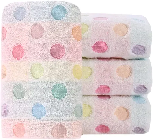 Vista 8 de Pidada juego de 2 toallas de mano de 100 % algodón, patrón a rayas, gran absorción, suave toalla para baño, 13.4 x 29 pulgadas