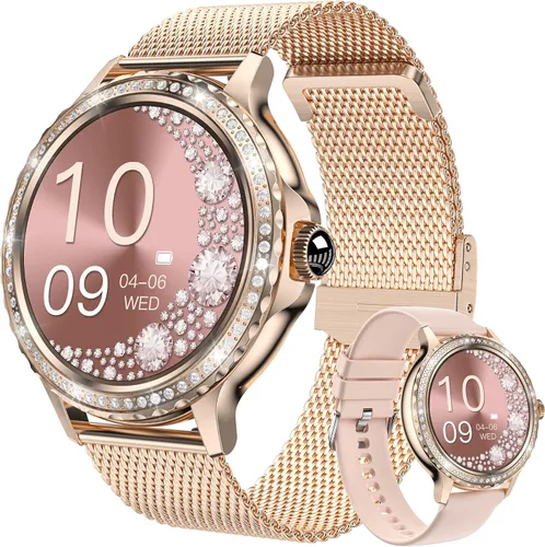 Reloj inteligente para mujer, reloj inteligente Bluetooth para iPhone, Android, iOS, IP68, impermeable, para mujer, rastreador de actividad física de BOCLOUD