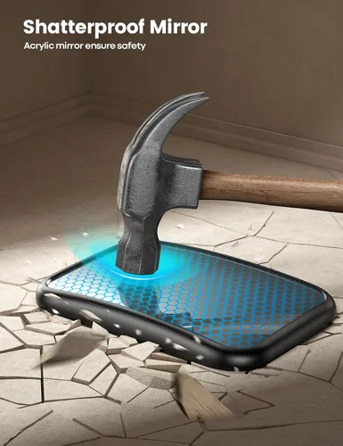 Vista 2 de Lamicall Espejo de coche para bebé para asiento trasero – [Clip de gancho triangular más seguro 2025] Espejo para asiento de coche acrílico