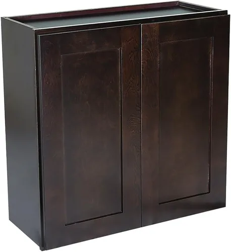 Vista 28 de Brookings Shaker Armario de Cocina de Pared Completamente Ensamblado W2436, 24 A x 12 P x 36 Al, Marrón, Madera Sólida, Design House, 569004
