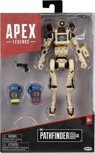 Vista 6 de Electronic Arts Apex Legends Pathfinder Figura de acción con prueba de choque de piel rara de 6 pulgadas figura de acción coleccionable