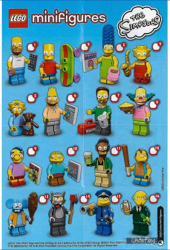 Vista 2 de Minifiguras, serie Los Simpsons personaje Krusty el payaso LEGO 71005