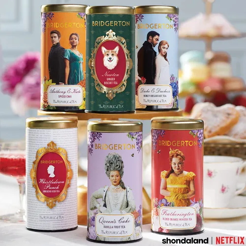 Vista 34 de The Republic of Tea - Bridgerton Queen's Cake - Té de frutas y vainilla, 36 bolsas de té