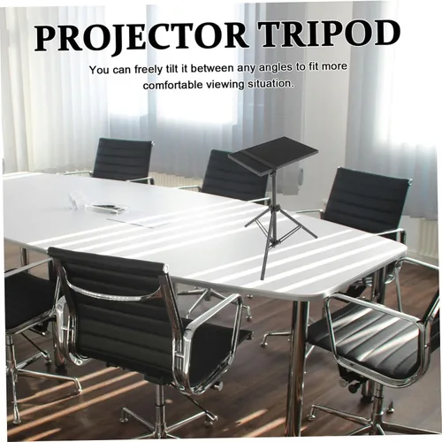 Vista 7 de Mikinona Práctico trípode de proyector de aleación de aluminio Soporte de tableta de altura ajustable